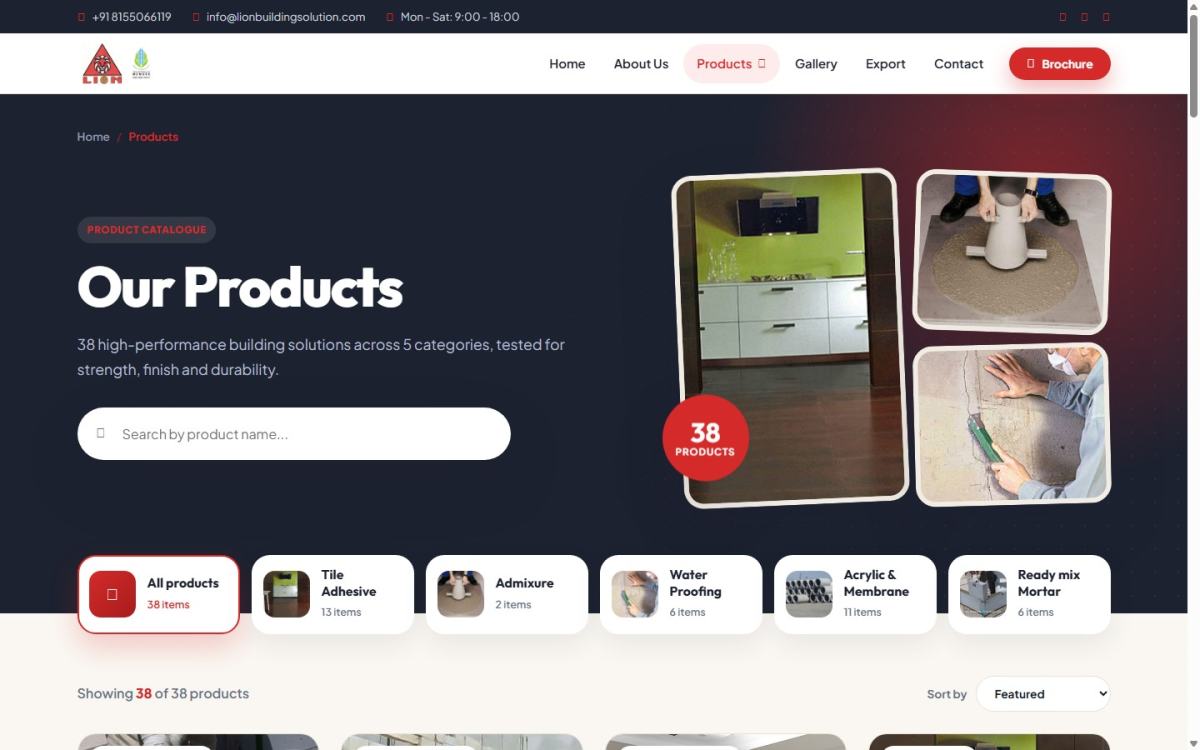 Lion Building Solution: Product catalogue