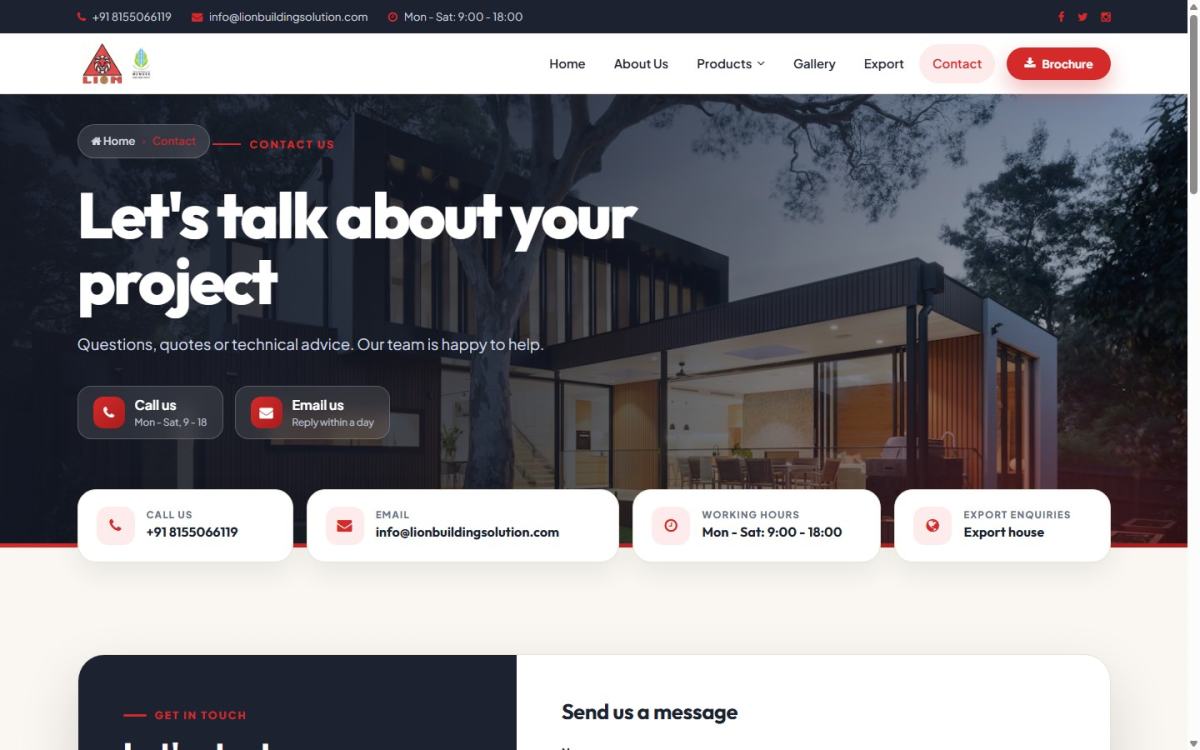 Lion Building Solution: Contact