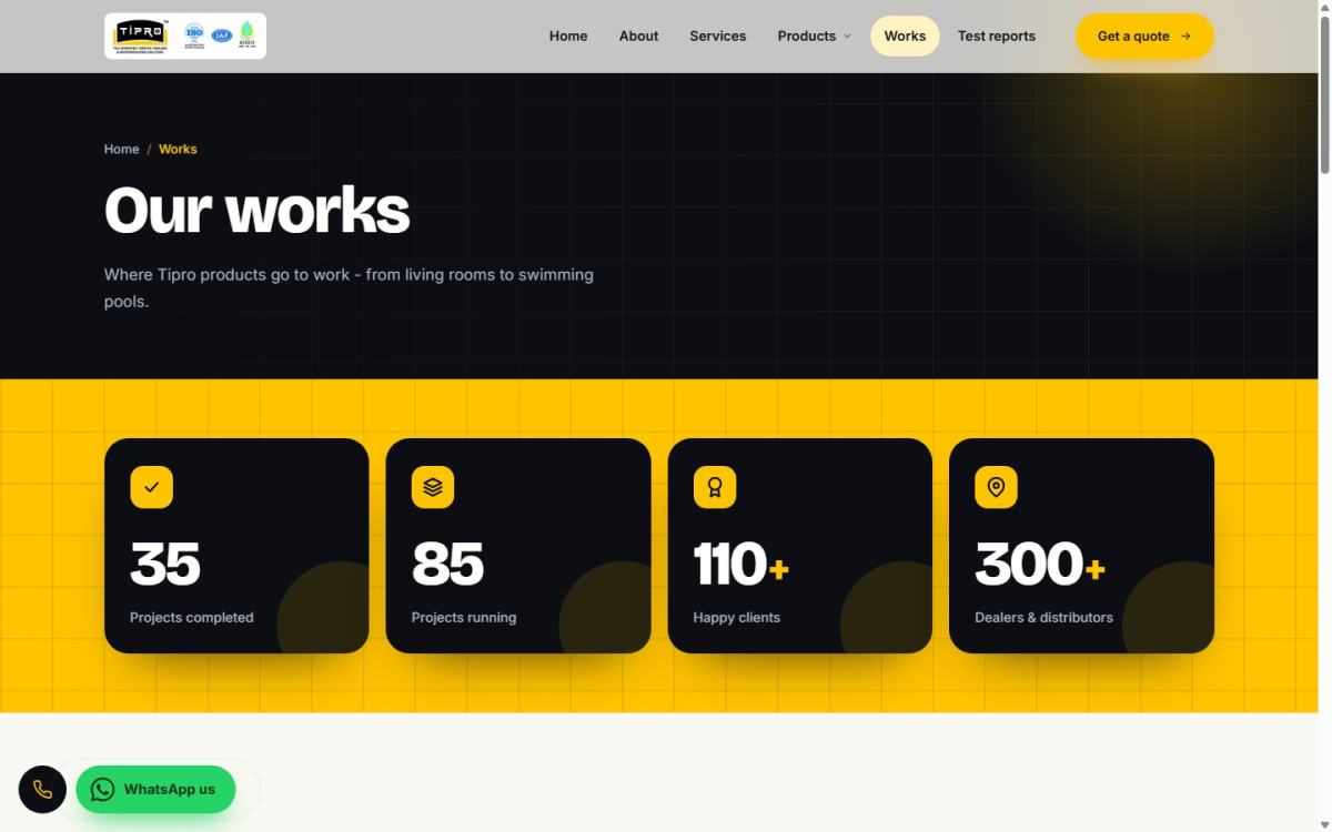 Tipro Industries: Our works